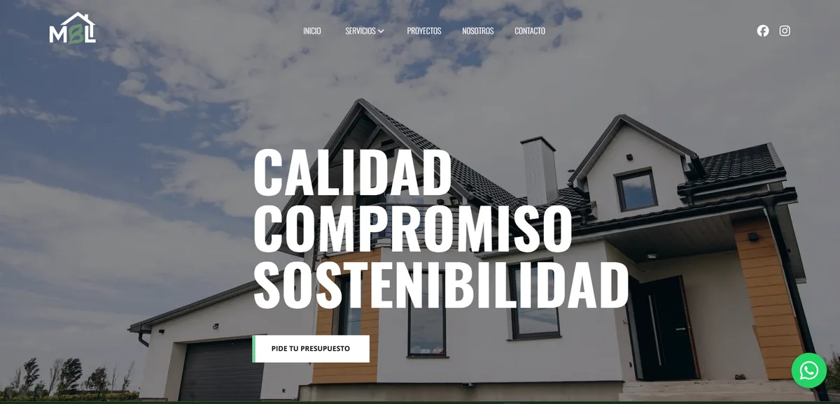 Página web Construcciones MBL